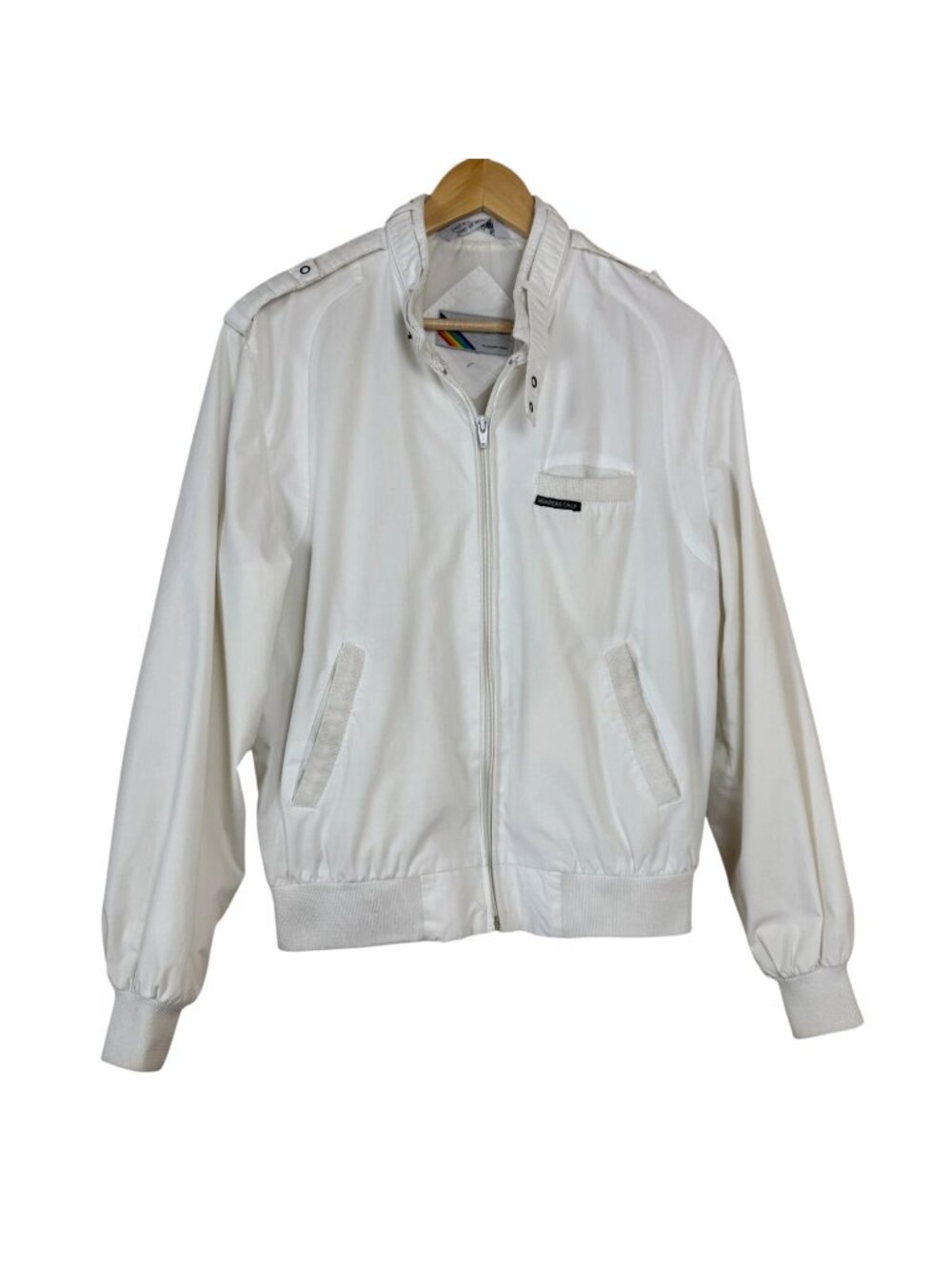 Vintage Members Only Jacket Ivory Estimated Size Medium 80s 90s Retro Classic